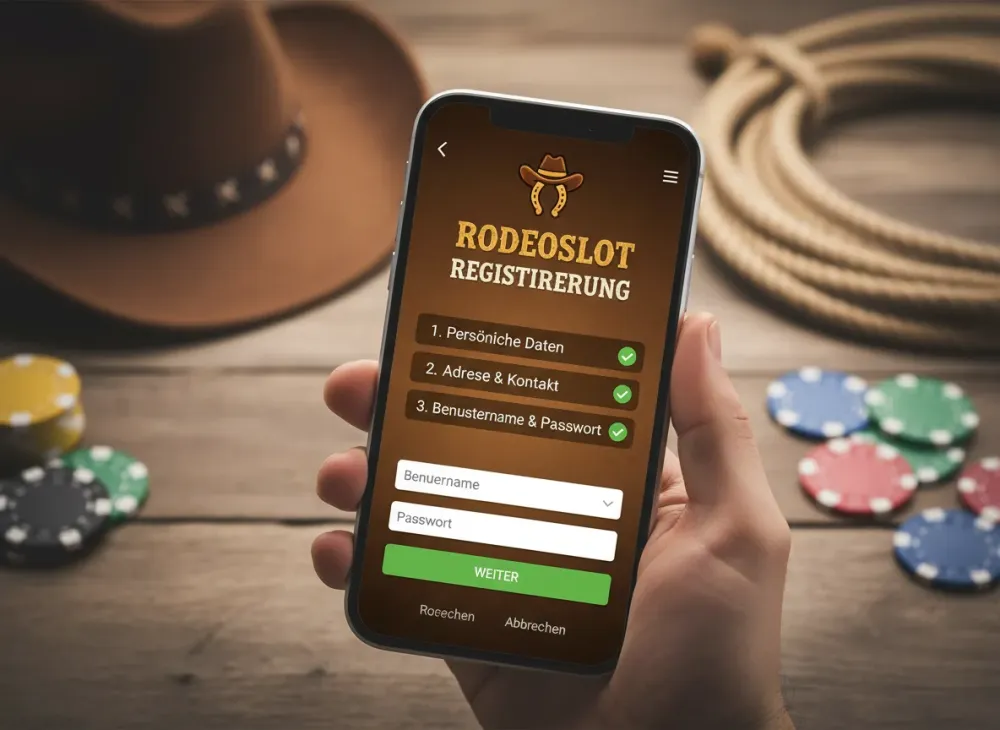 Rodeoslot registrierung Schritt für Schritt Anleitung